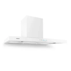 Bon Vivant Blanc Dunstabzugshaube 90cm 630,5m³/h Timer Glas Edelstahl