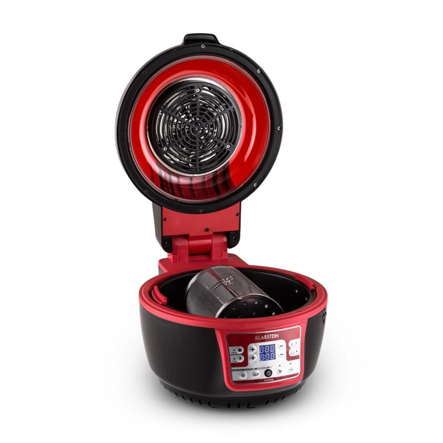 VitAir Turbo Heißluftfritteuse Rot-schwarz 1400W Grillen Backen 9l – Bild 2