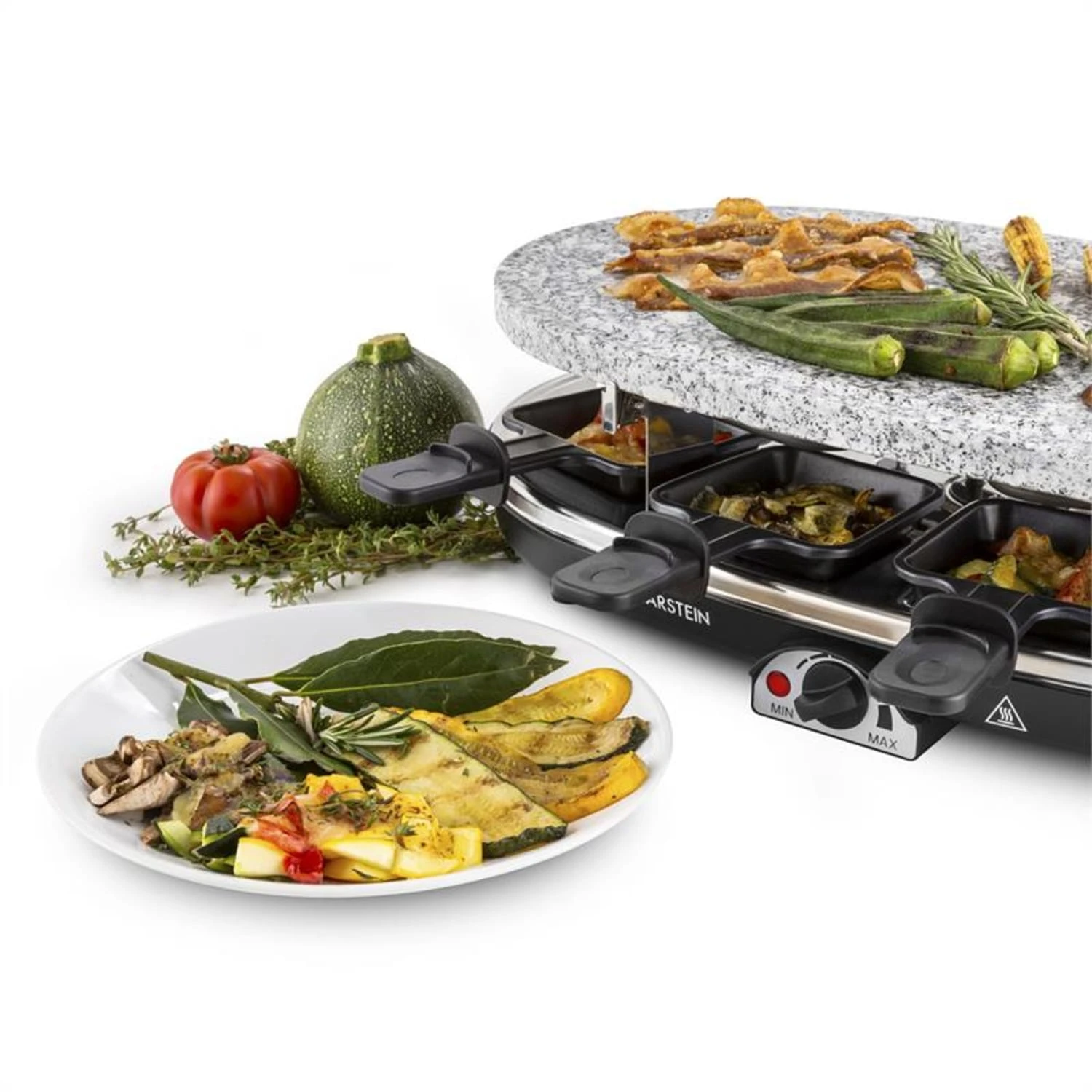 All-U-Can-Grill Raclette 4-in-1 Pancake Crêpes Steinplatte 8 Personen – Bild 8
