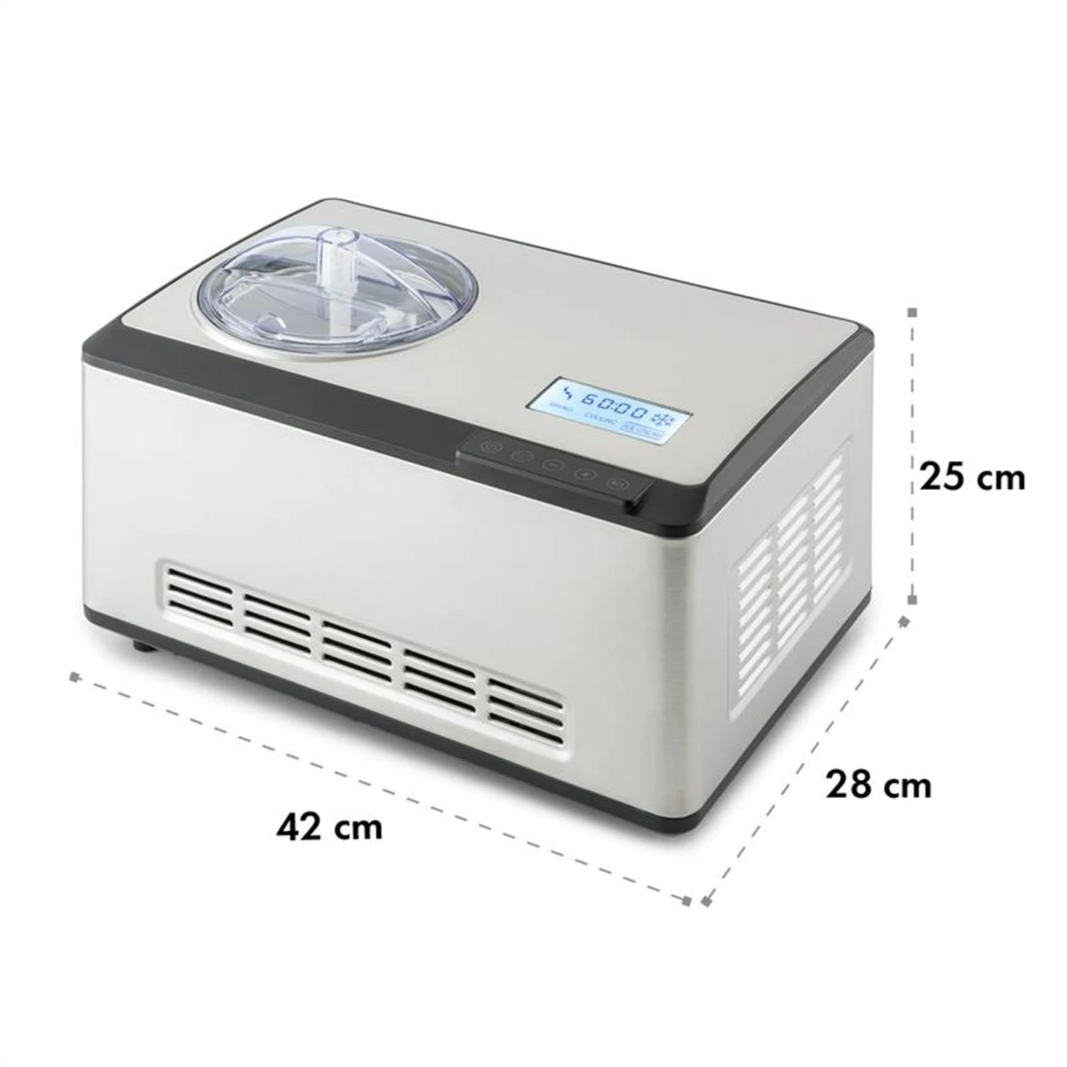 Dolce Bacio Eiscremebereiter Kompressor 2l LCD-Display Touch Edelstahl – Bild 10