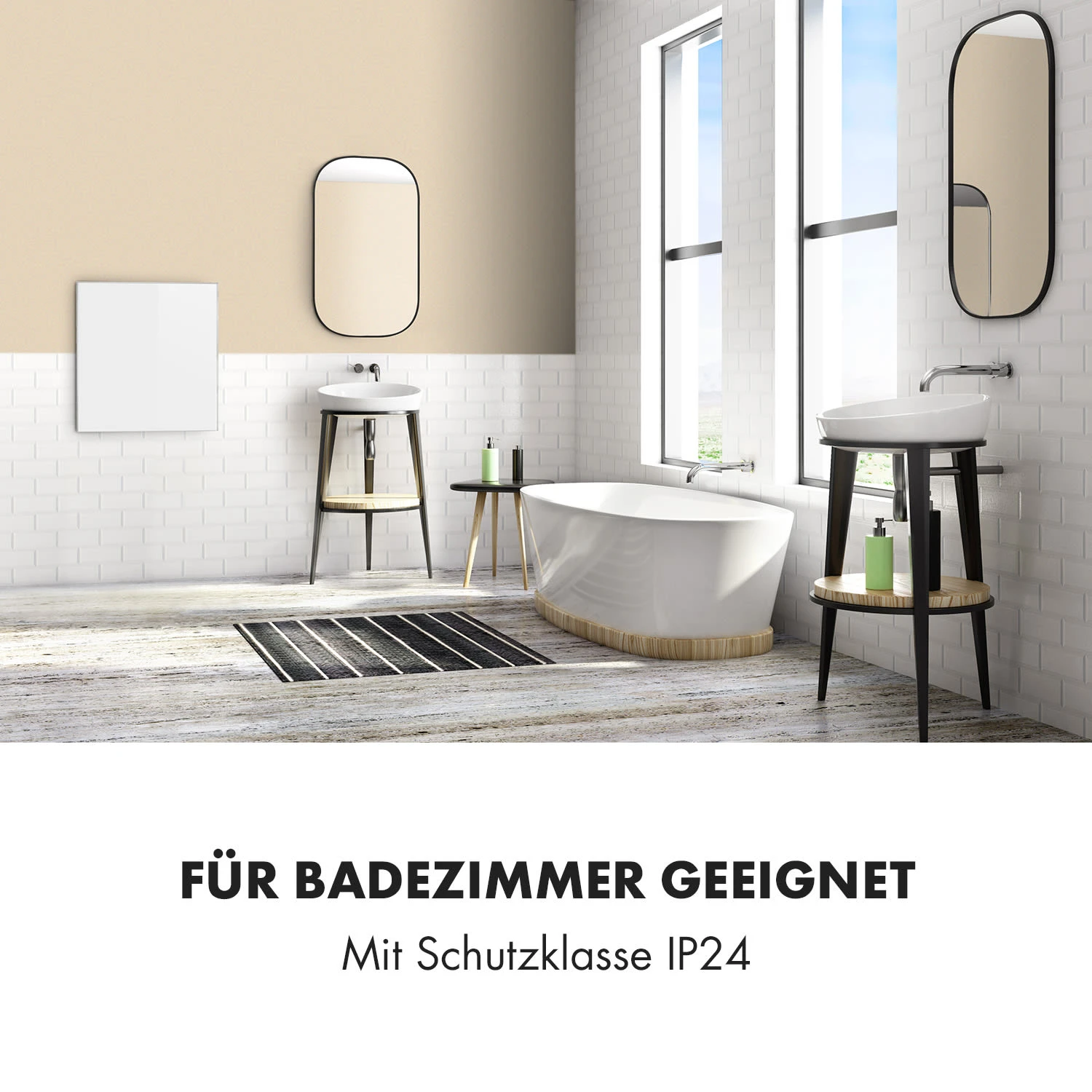 Wonderwall Smart Infrarotheizung 60x60cm App 360W Wochentimer IP24 – Bild 6
