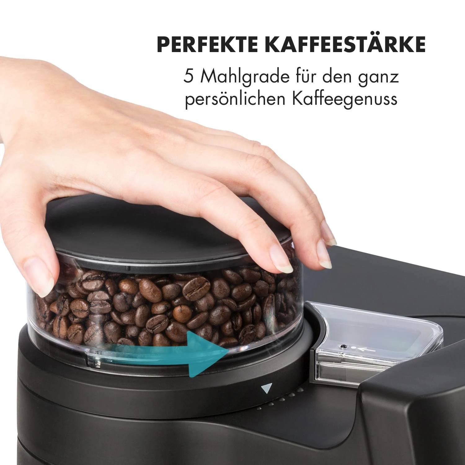 Aromatica II Set Kaffeemaschine, Mahlwerk, 1,25 L, Schwarz – Bild 6