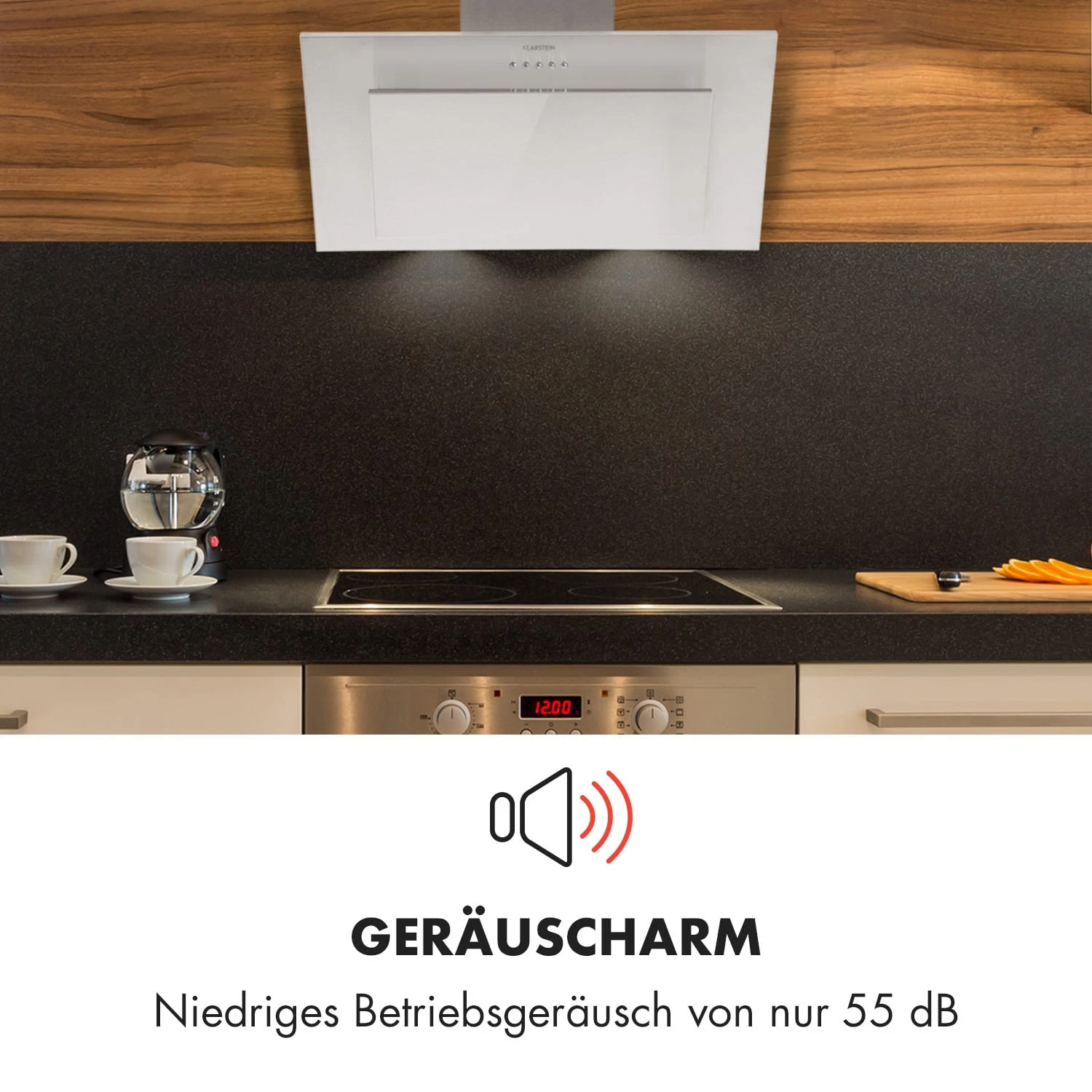 Athena Dunstabzugshaube 60cm Abluft: 350 M³/h LED Edelstahl – Bild 2