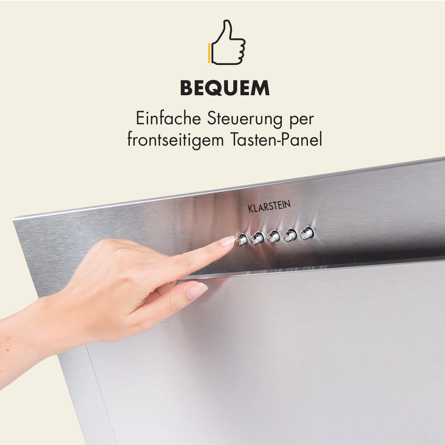 Athena Dunstabzugshaube 60cm Abluft: 350 M³/h LED Edelstahl – Bild 3