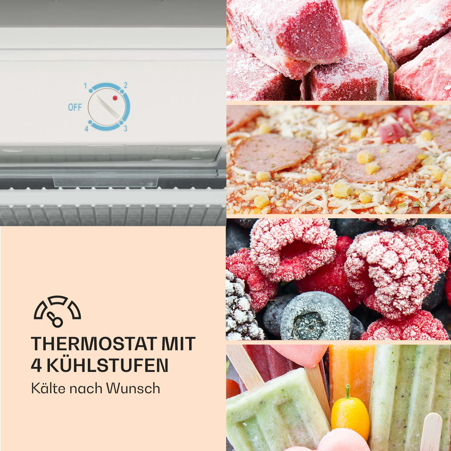 Garfield XL Gefrierschrank 4-Sterne 69L 80W Betriebsgeräusch: 41 DB – Bild 5