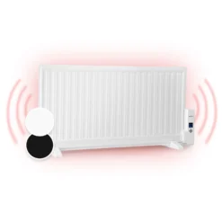 Wallander Ă–lradiator 1000W Thermostat Ă–lheizung Ultraflach WeiĂź