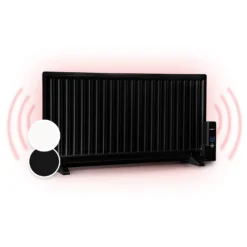 Wallander Ölradiator 1000W Thermostat Ölheizung Ultraflach Schwarz