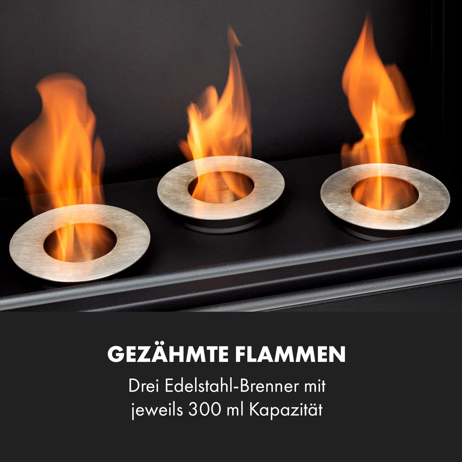 Phantasma Cottage Pillar Ethanol-Kamin Rauchfrei Brenner 3x300ml – Bild 3