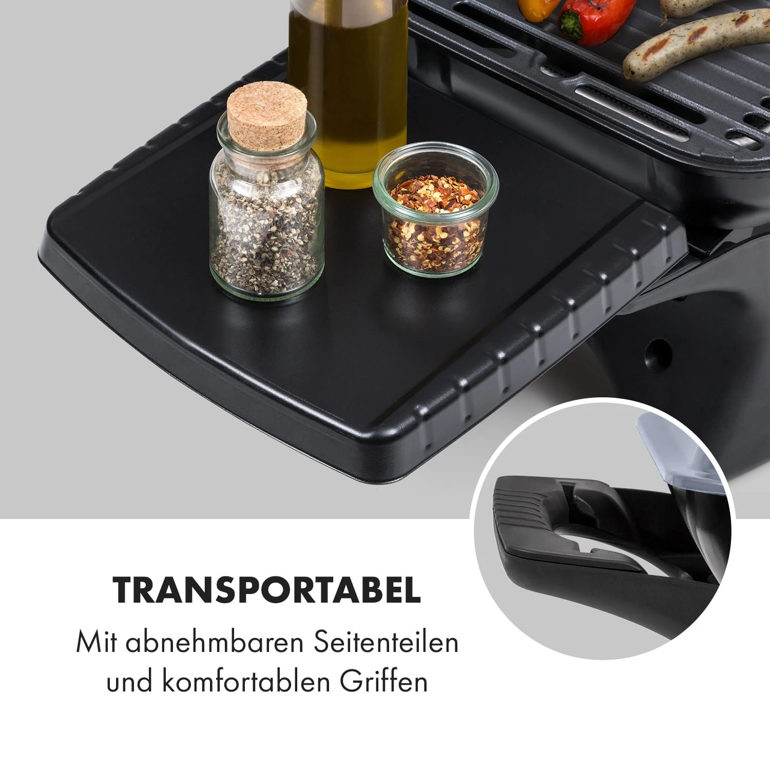 Parforce Duo Gasgrill 2 Brenner 4,4kW 15000BTU 300°C Grau – Bild 4