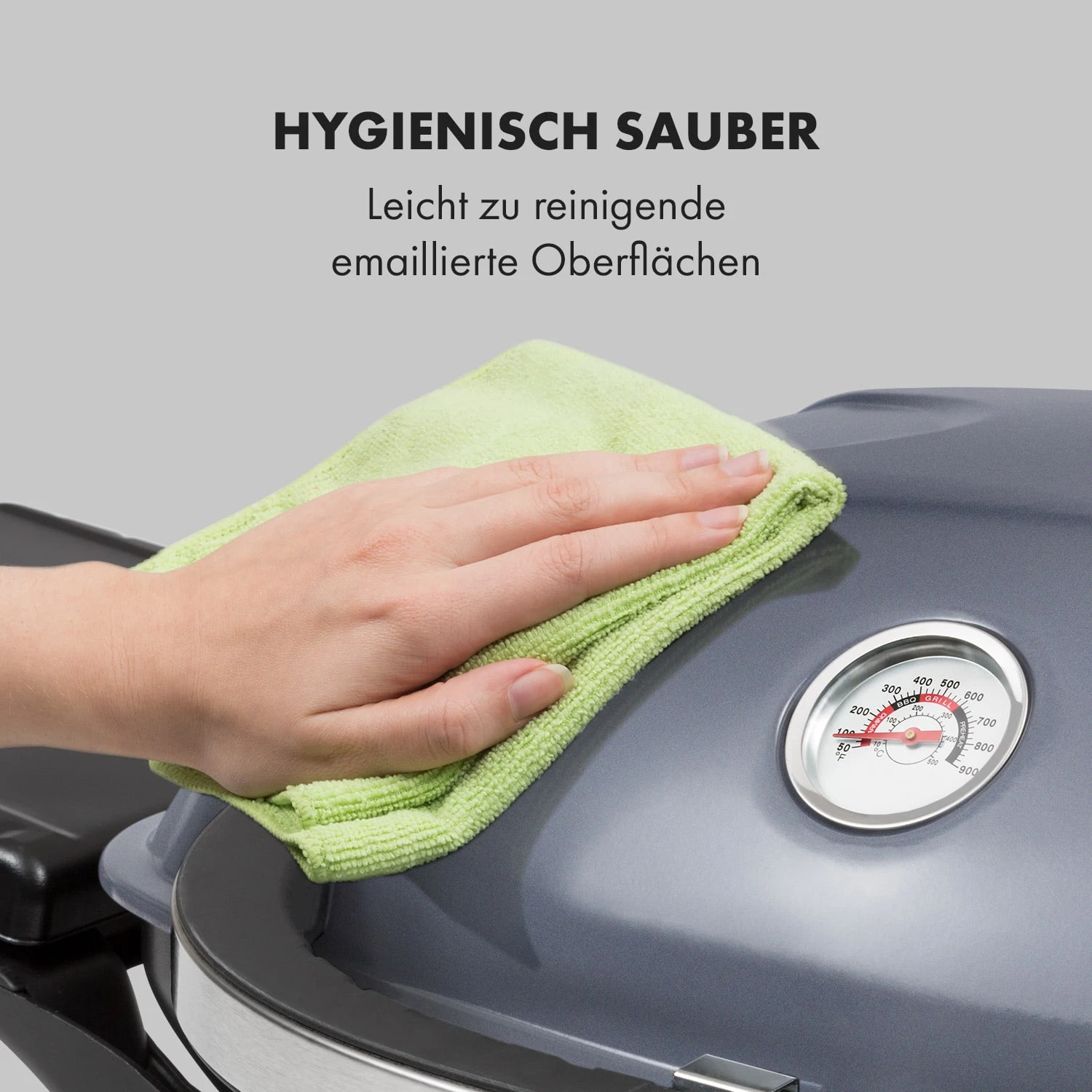 Parforce Duo Gasgrill 2 Brenner 4,4kW 15000BTU 300°C Grau – Bild 6