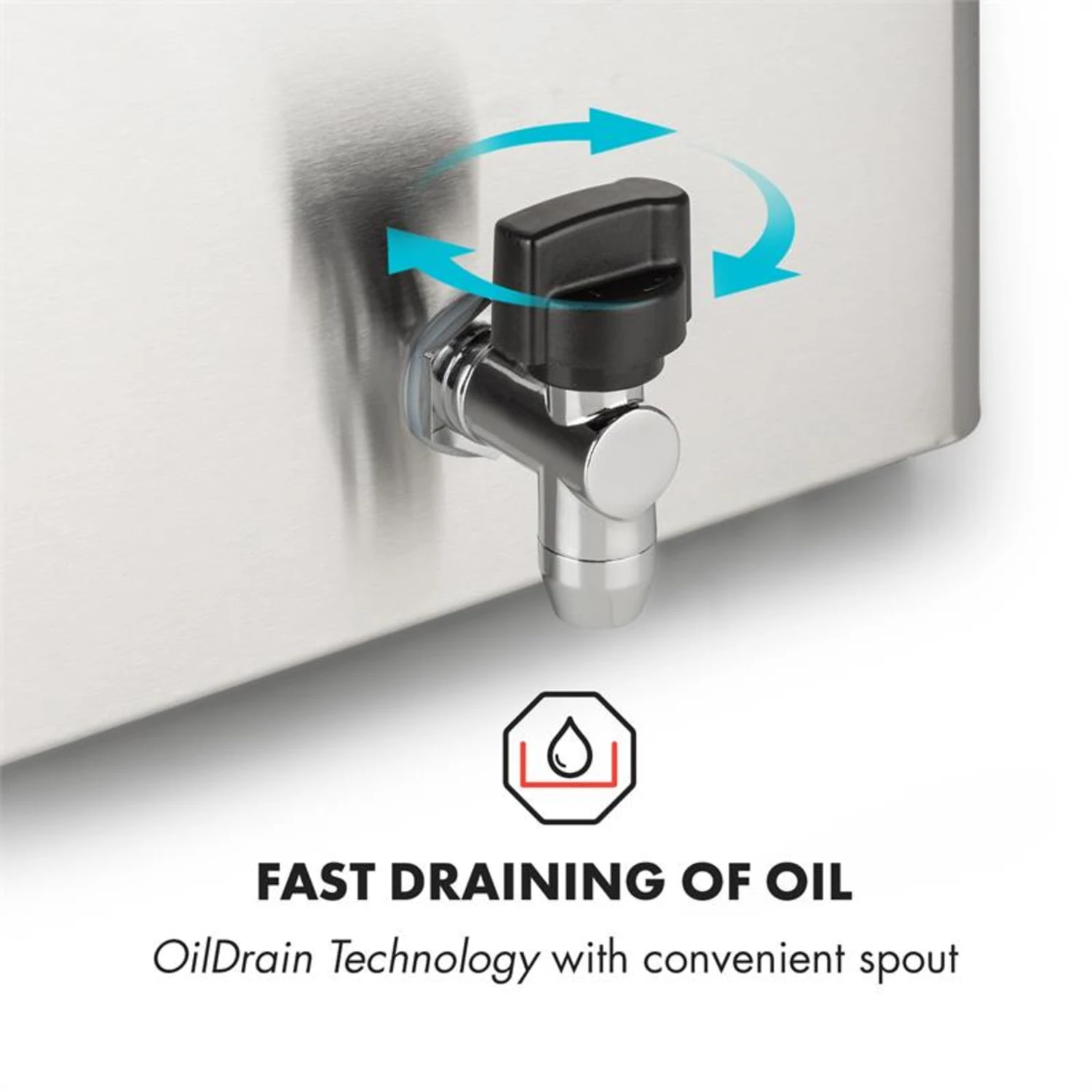 Family Fry Fritteuse 3000W Oil Drain Technology Edelstahl Silber – Bild 5