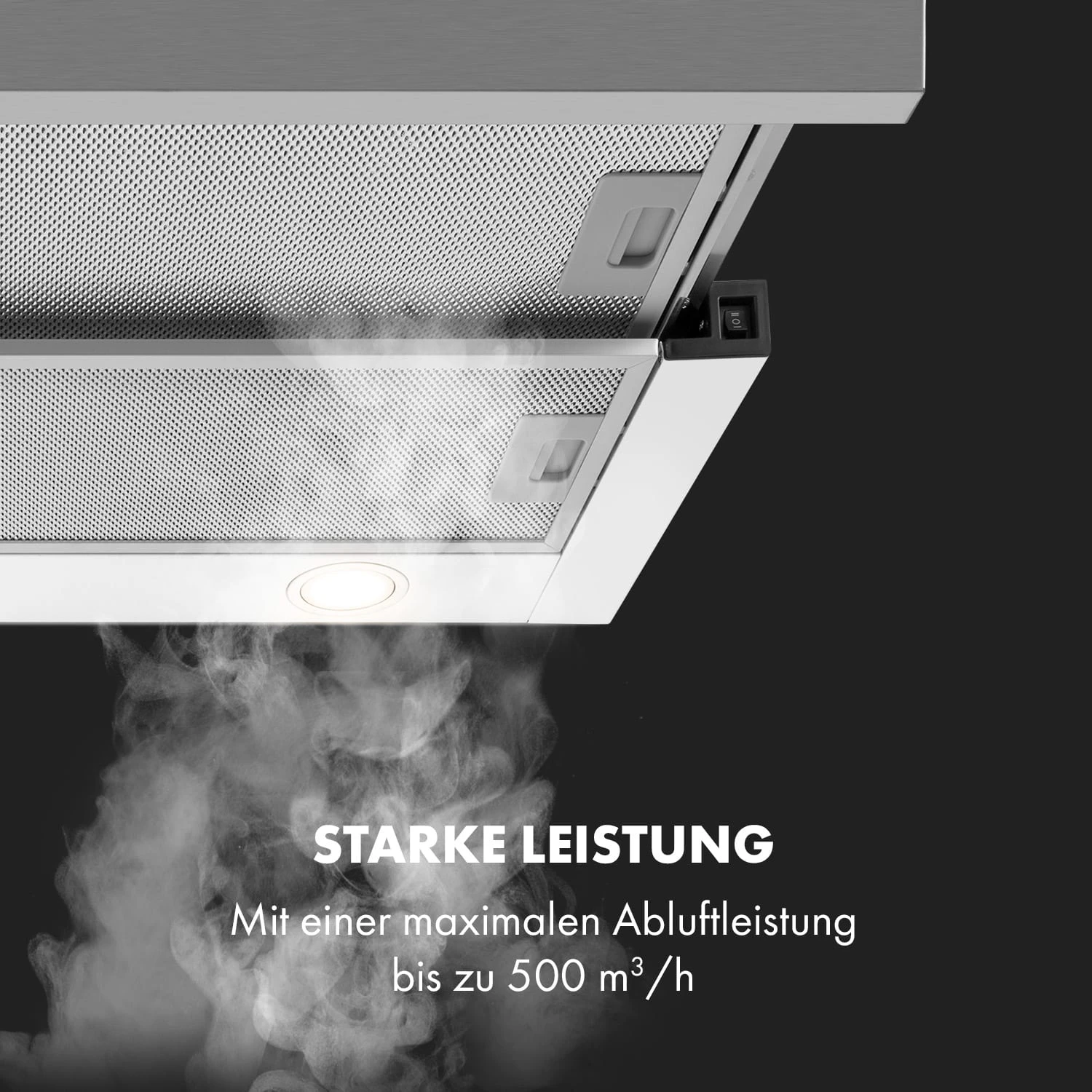 Mariana 60 Flachschirmhaube 500 M³/h Abluft LED Weiß – Bild 3