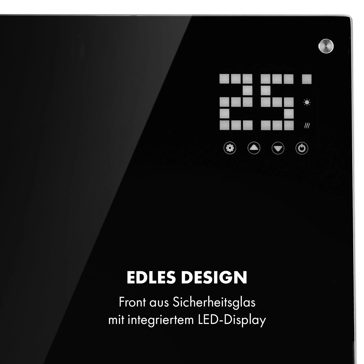 Bornholm Smart Konvektions-Heizgerät | 2000 W | SmartHeat Design: WiFi-Verbindung | LED-Display | 24-h-Timer | 2 Heizstufen: 1000 / 2000 W | IP24: Spritzwassergeschützt | Fernbedienung | Standgerät – Bild 6