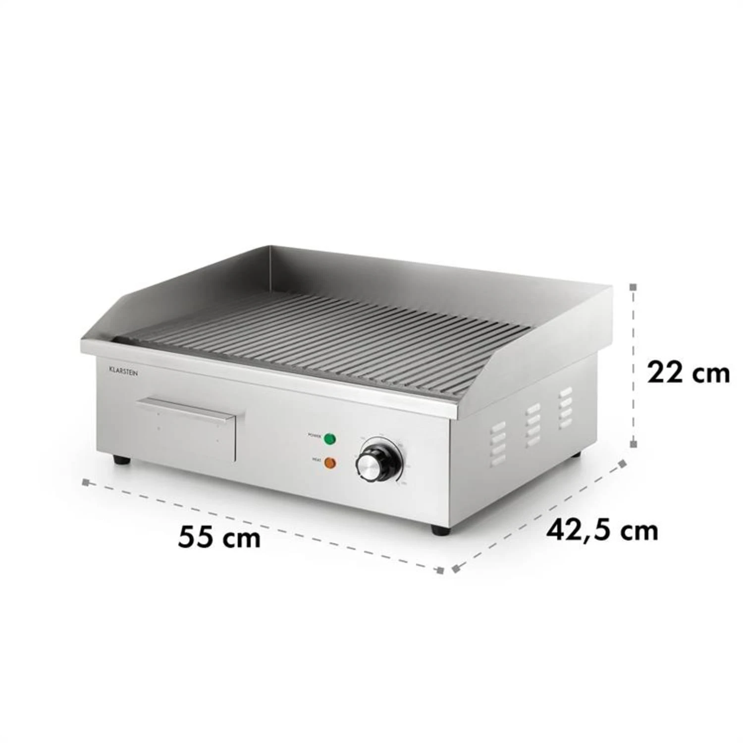 Grillmeile 3000R Elektrogrill 3000W Platte 54,5x35cm Geriffelt – Bild 9