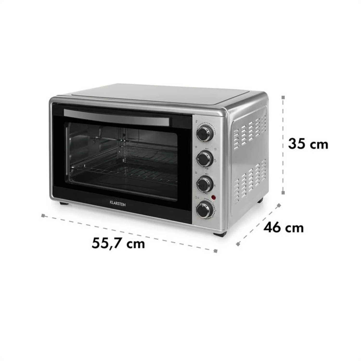 Masterchef 45 Mini-Backofen 45l 2000W 100-230 °C Timer Silber – Bild 9
