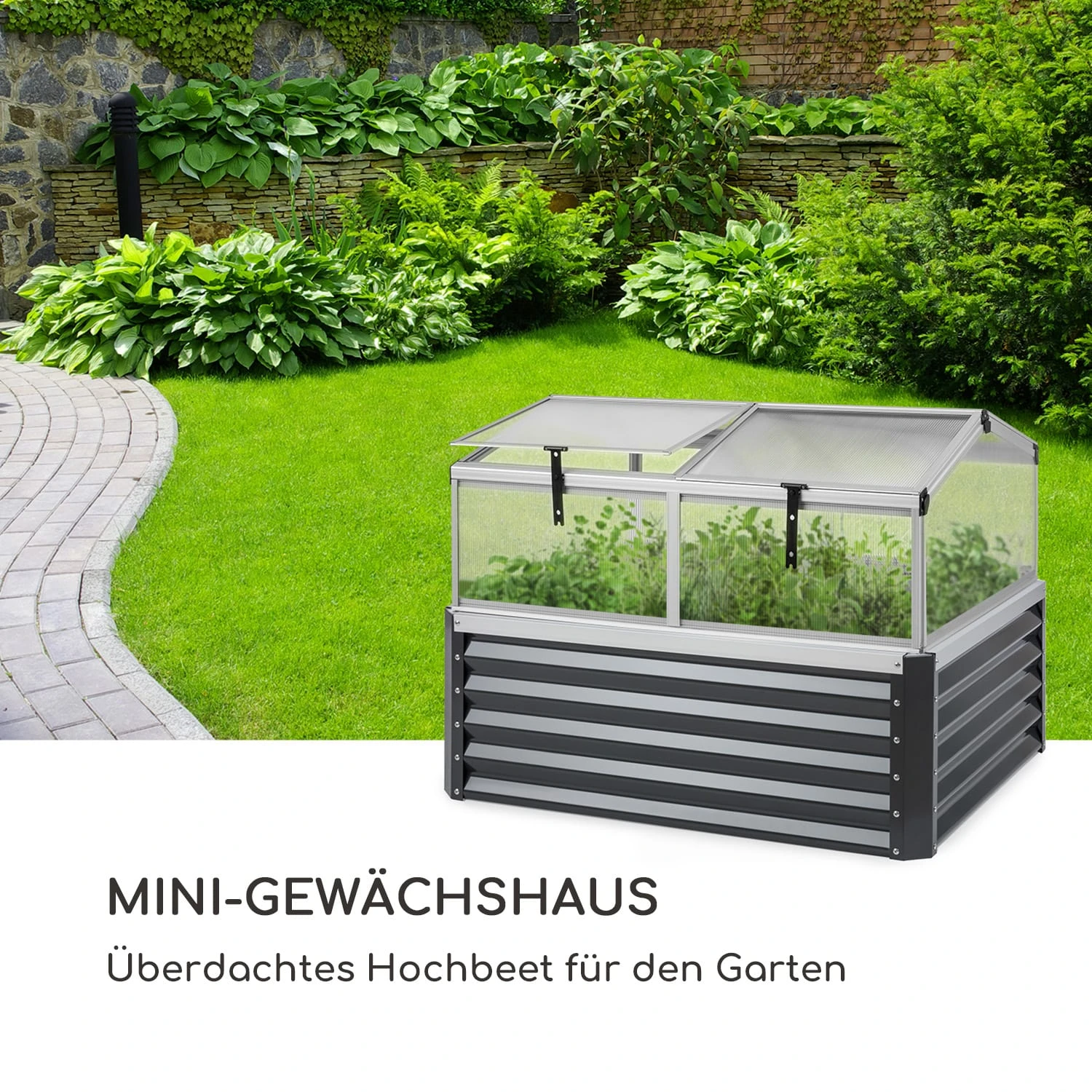 High Grow Advanced Hochbeet Mit Dach 120x95x100cm 540l Stahl Verzinkt – Bild 2