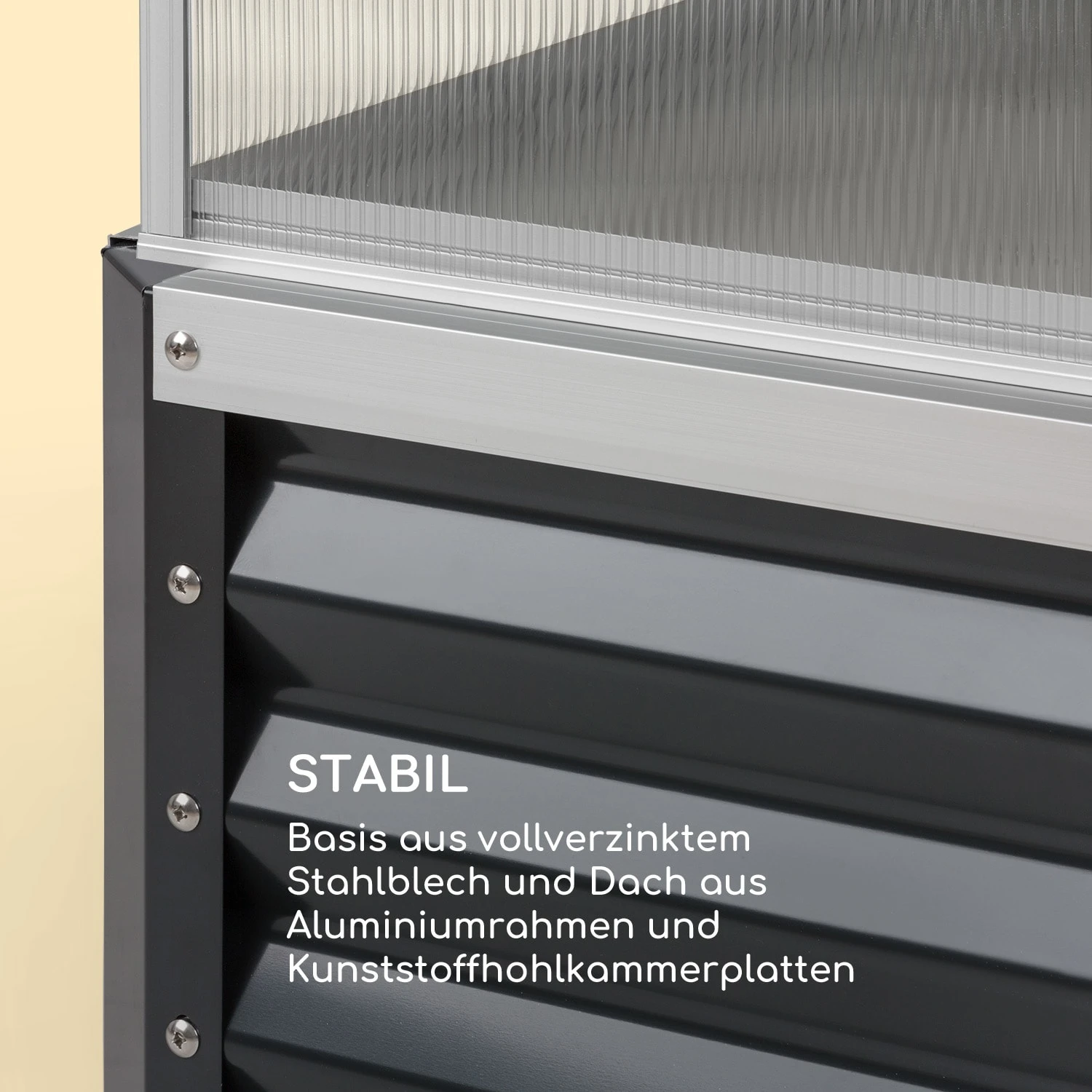 High Grow Advanced Hochbeet Mit Dach 120x95x100cm 540l Stahl Verzinkt – Bild 4