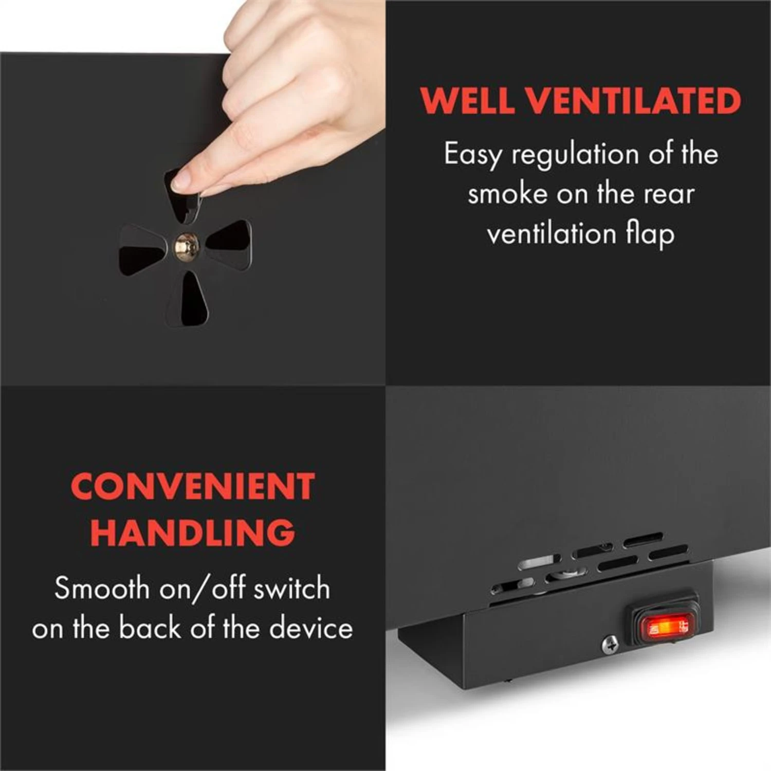 Flintstone Räucherofen 1600W Thermometer Edelstahl Elektrisch – Bild 9