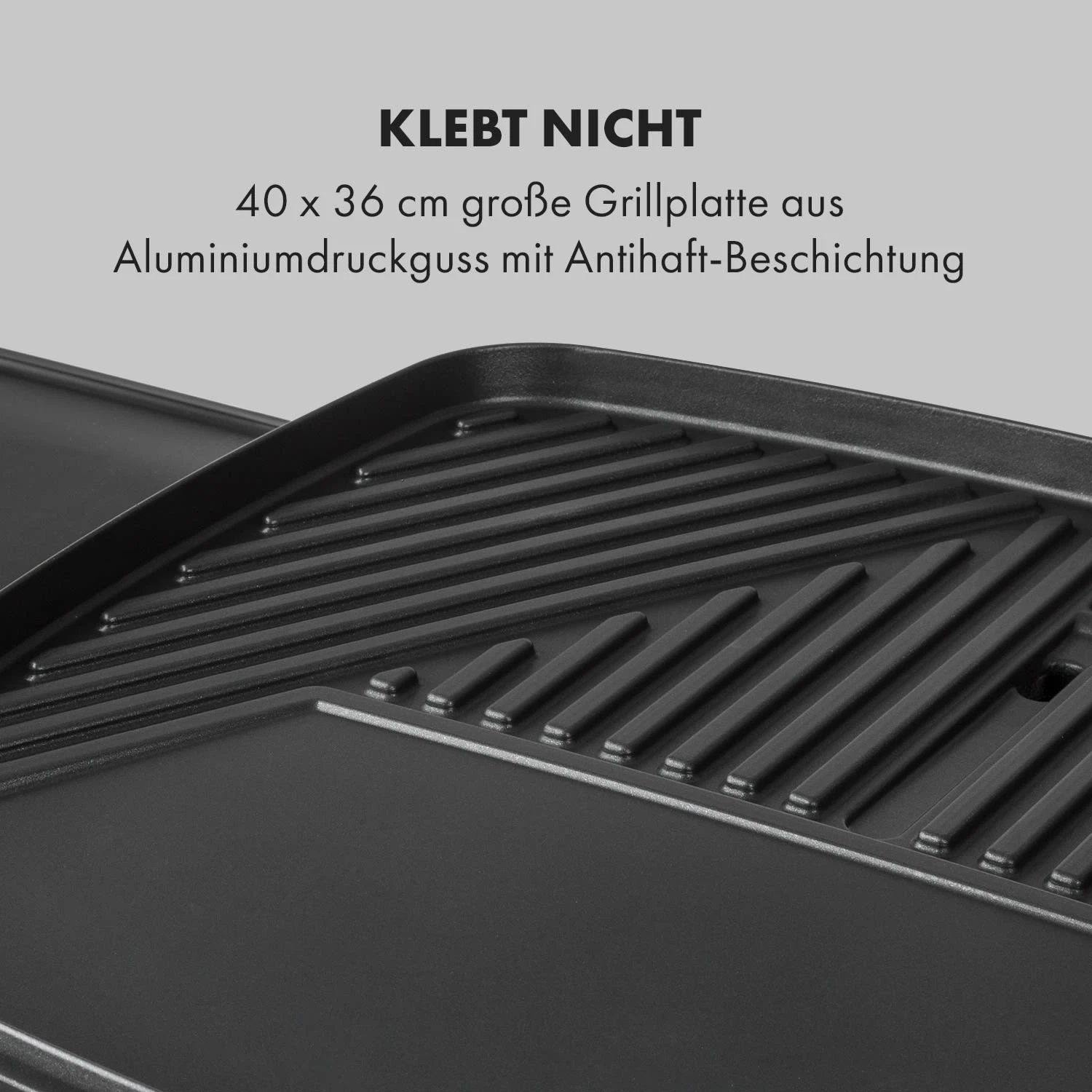 Gatsby Elektrogrill 2000W Antihaft-Grillfläche Seitentische Schwarz – Bild 4