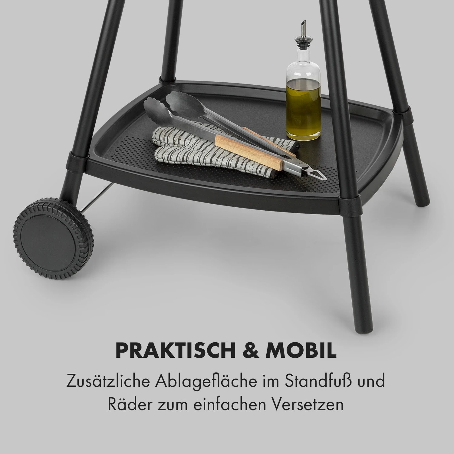 Gatsby Elektrogrill 2000W Antihaft-Grillfläche Seitentische Schwarz – Bild 7