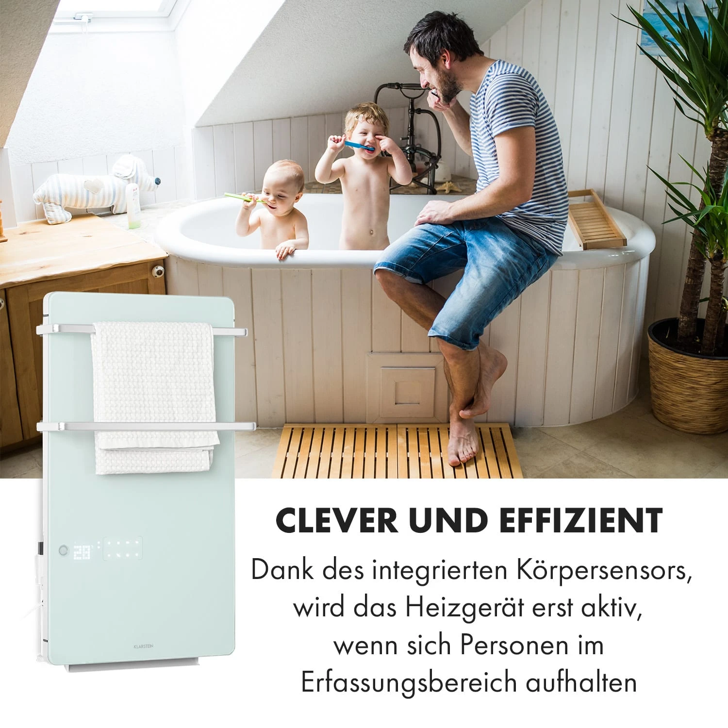 Hot Spot Crystal Flow Badheizer 45x82cm 36m² 2000W 5-40°C LED – Bild 4