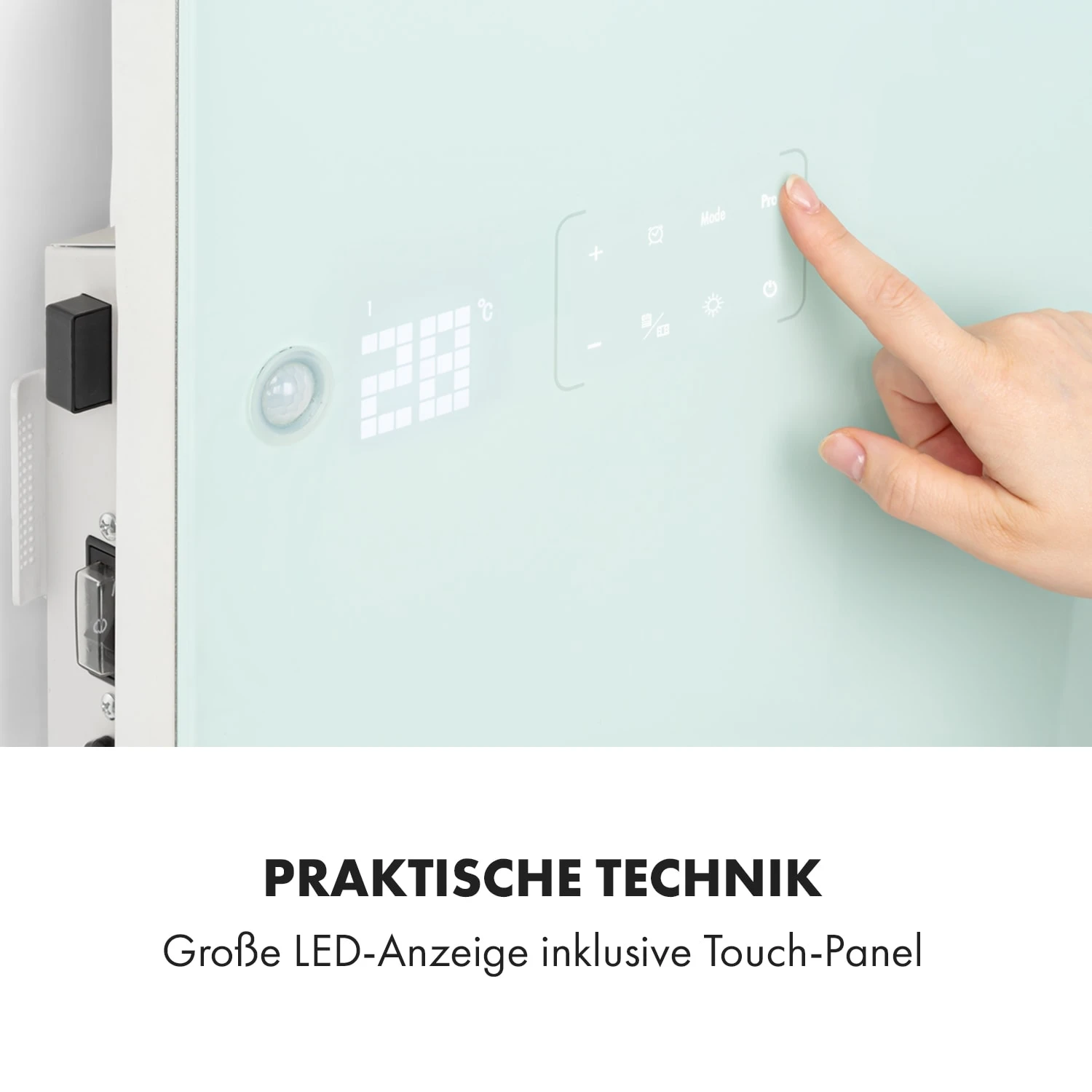 Hot Spot Crystal Flow Badheizer 45x82cm 36m² 2000W 5-40°C LED – Bild 5