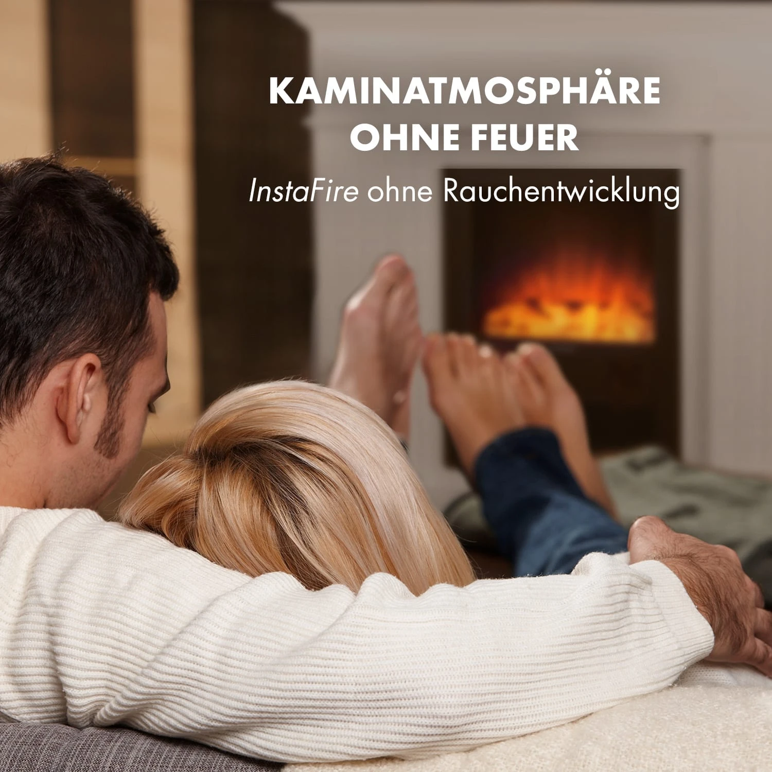 Kamini FXL Elektrischer Kamin Kamineinsatz 1000/2000W 2W LED – Bild 3