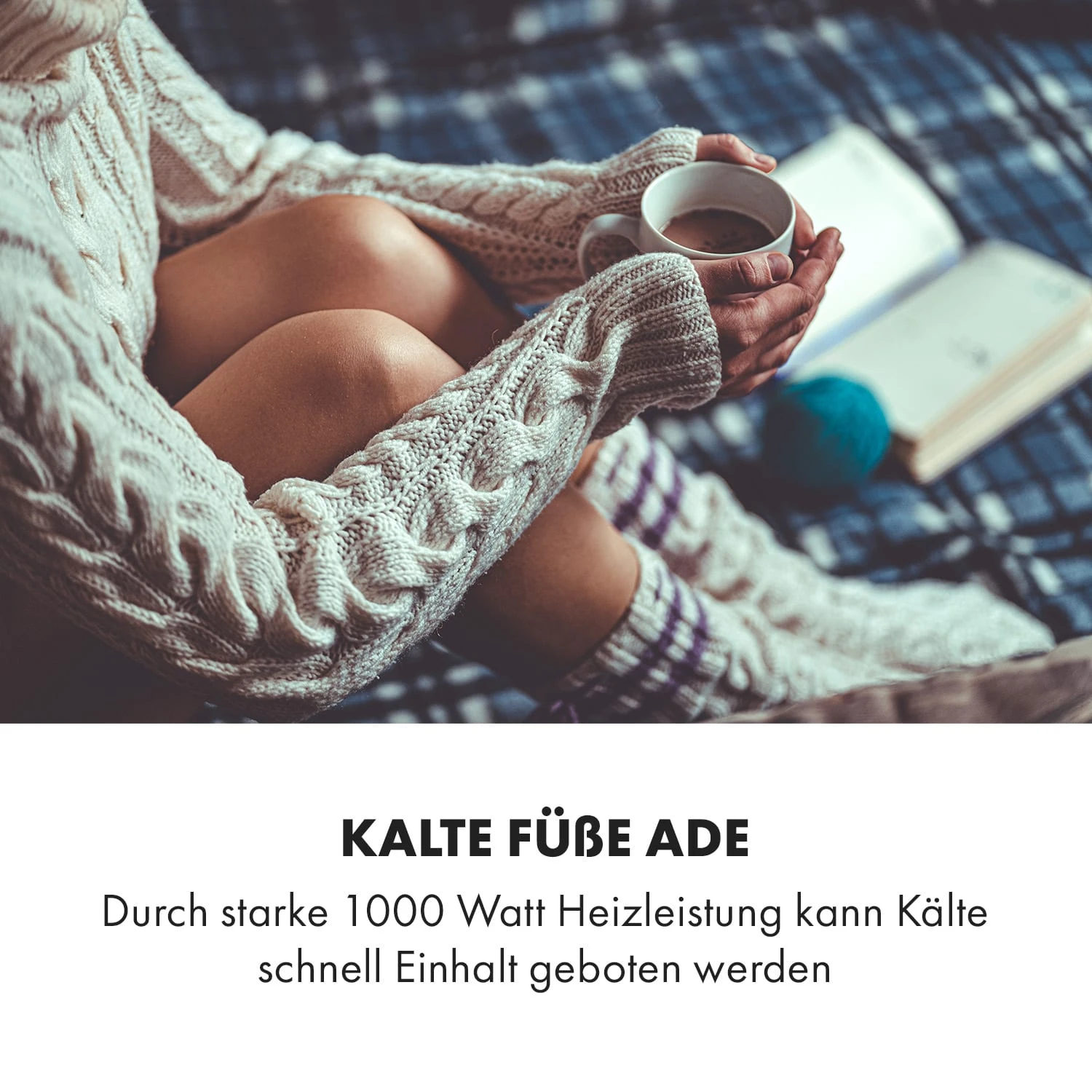 Klarstein Hot Spot Slimcurve Double Wave 2-in-1 Heizgerät 1000W Wochentimer Weiß – Bild 5