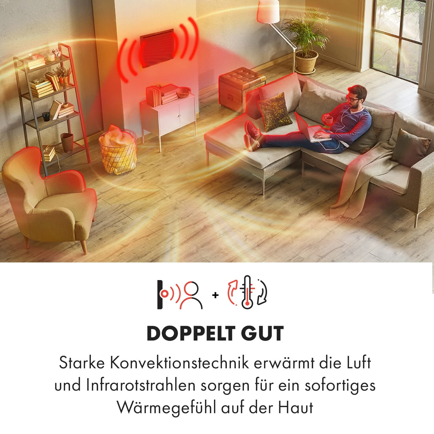 Hot Spot Slimcurve Double Wave 2-in-1 Heizgerät 1000W Wochentimer Stahlblech – Bild 2