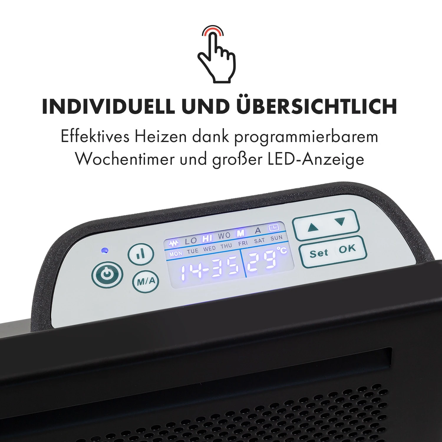 Hot Spot Slimcurve Double Wave 2-in-1 Heizgerät 1000W Wochentimer Stahlblech – Bild 4
