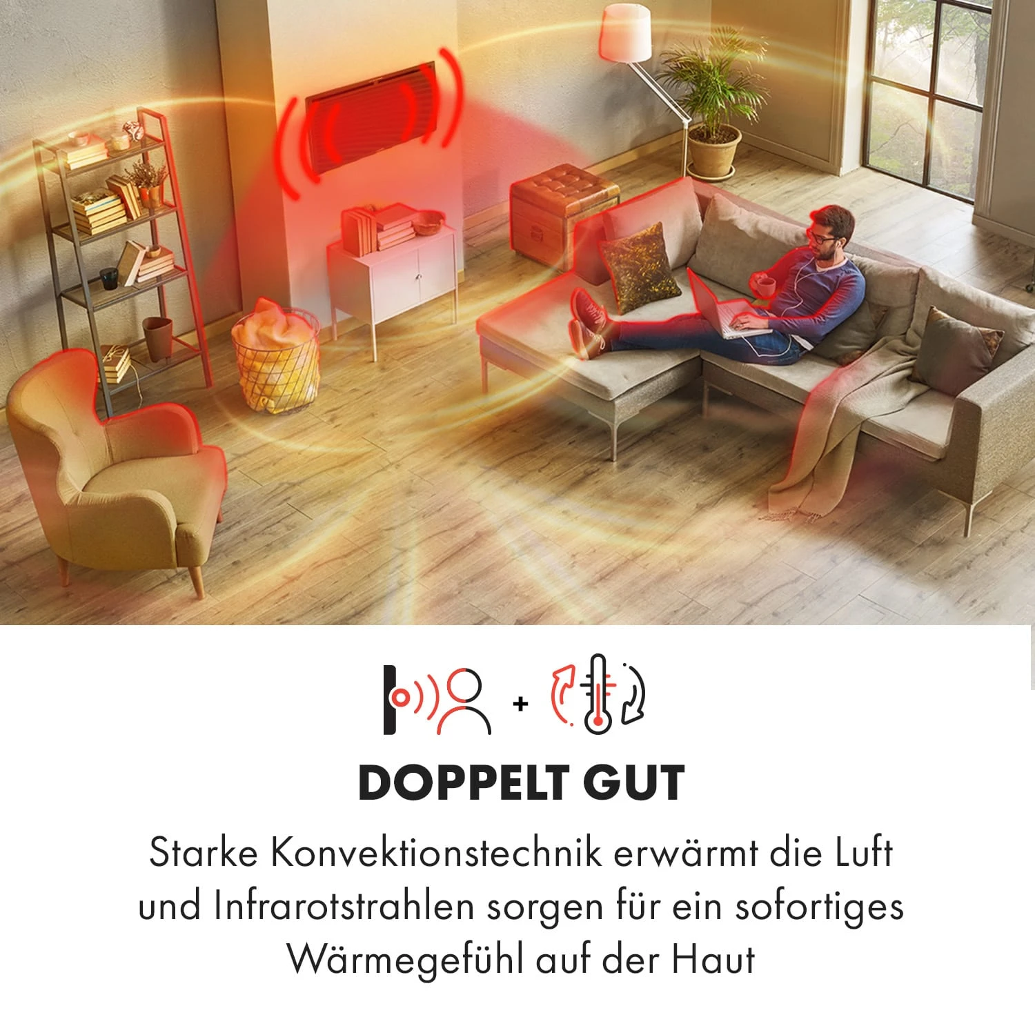 Hot Spot Slimcurve Double Wave 2-in-1 Heizgerät 2000W Wochentimer Stahlblech – Bild 2