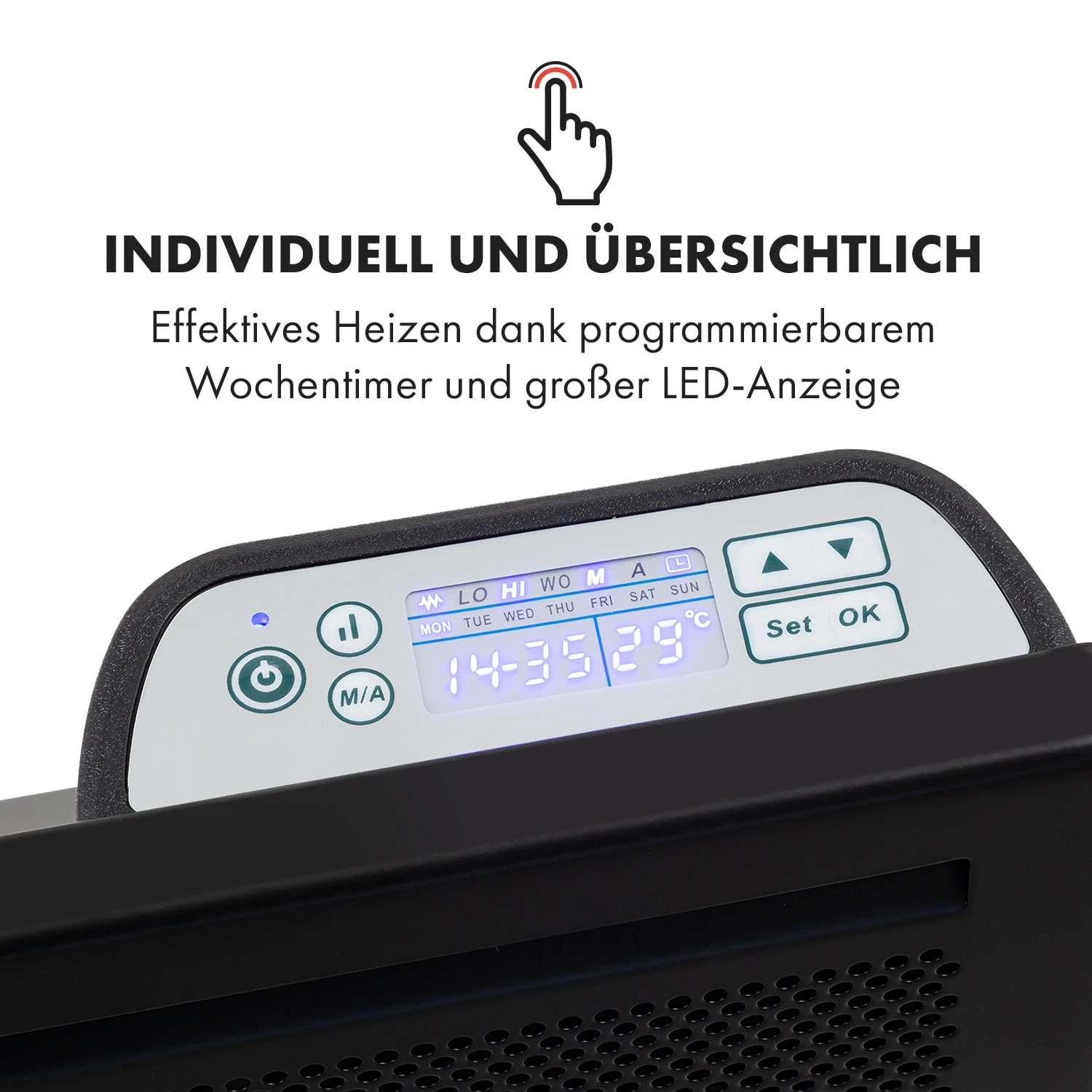 Hot Spot Slimcurve Double Wave 2-in-1 Heizgerät 2000W Wochentimer Stahlblech – Bild 4