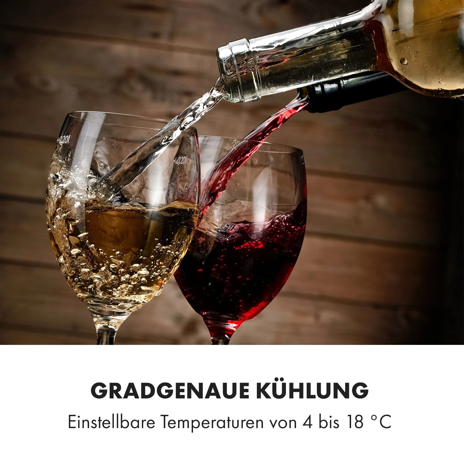 Vinamour 48 Uno Weinkühlschrank 128l 48Fl 3 Einschübe 4-18°C – Bild 4