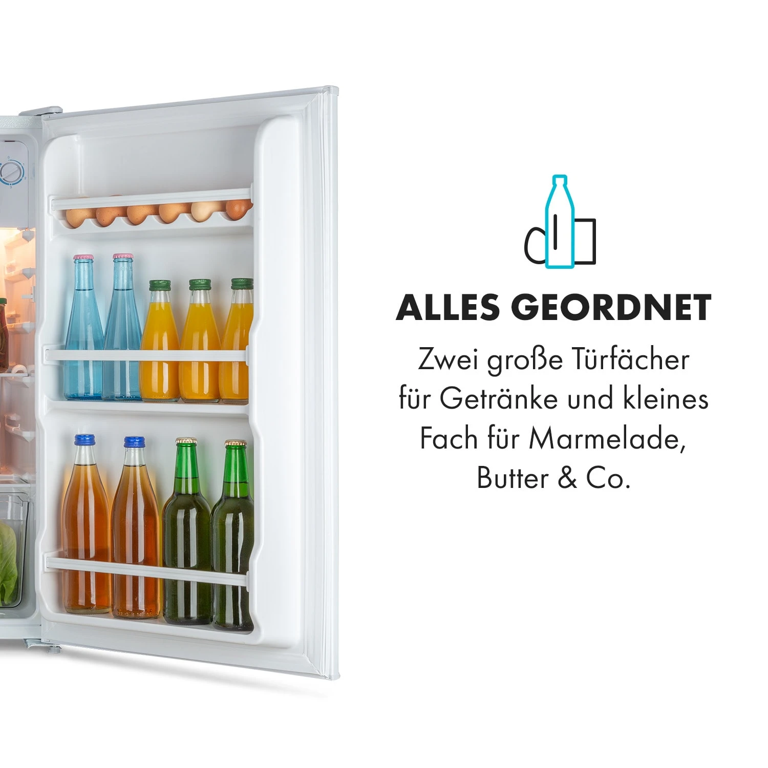 Spitzbergen Uni Kühlschrank 91 Liter 10-Liter-Gefrierfach 2 Böden – Bild 5