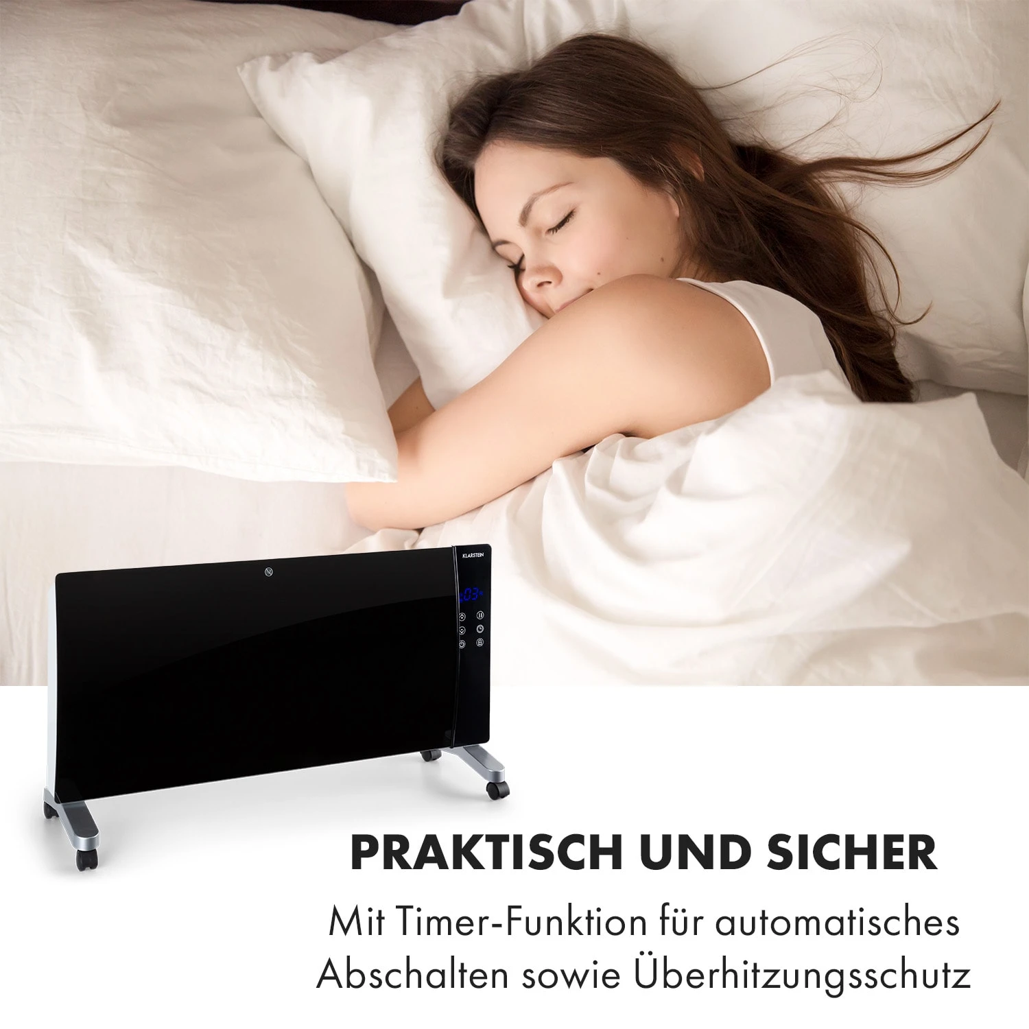 Lindholm Konvektionsheizgerät Thermostat Timer 2000W – Bild 5