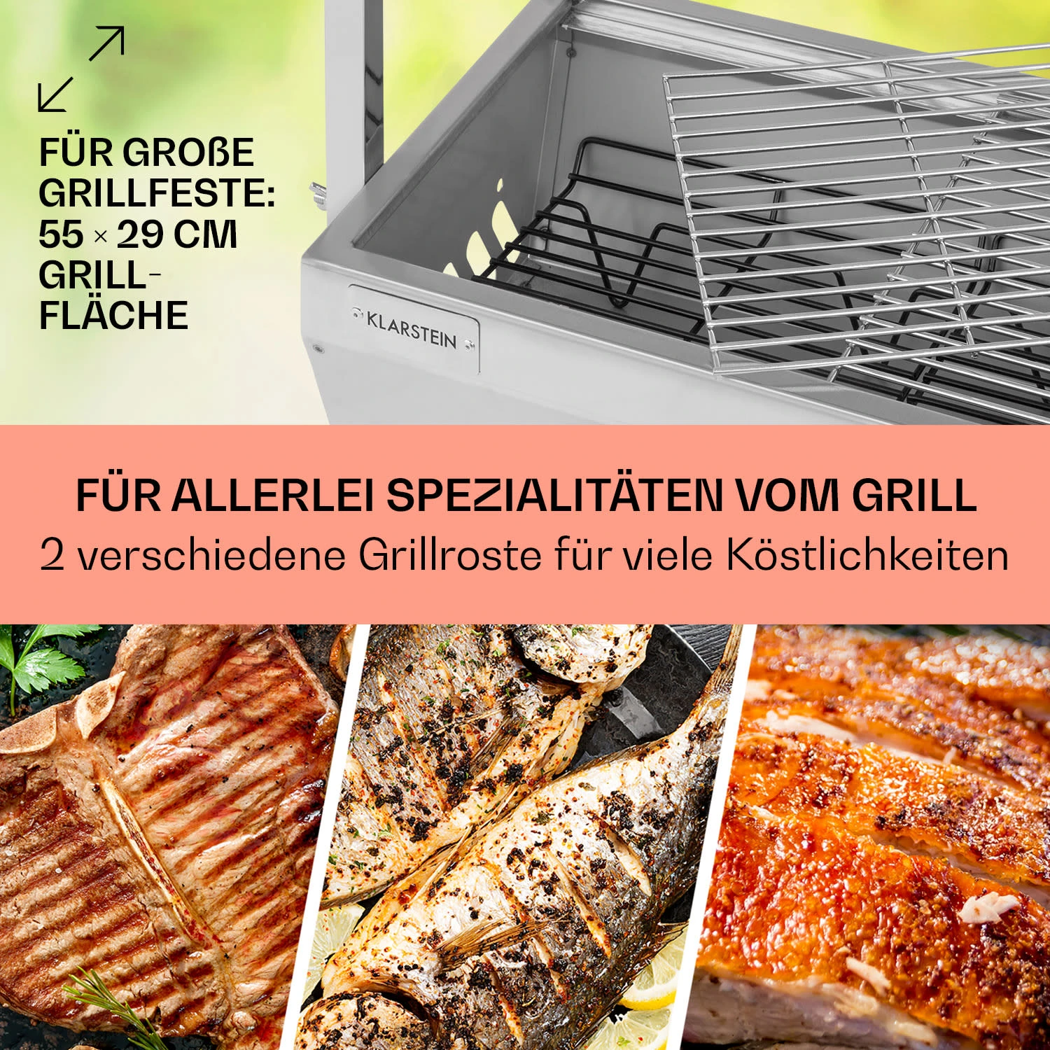 Sauenland Mini Rotisserie-Grill Drehspieß 4W 12kg Max. Edelstahl – Bild 4