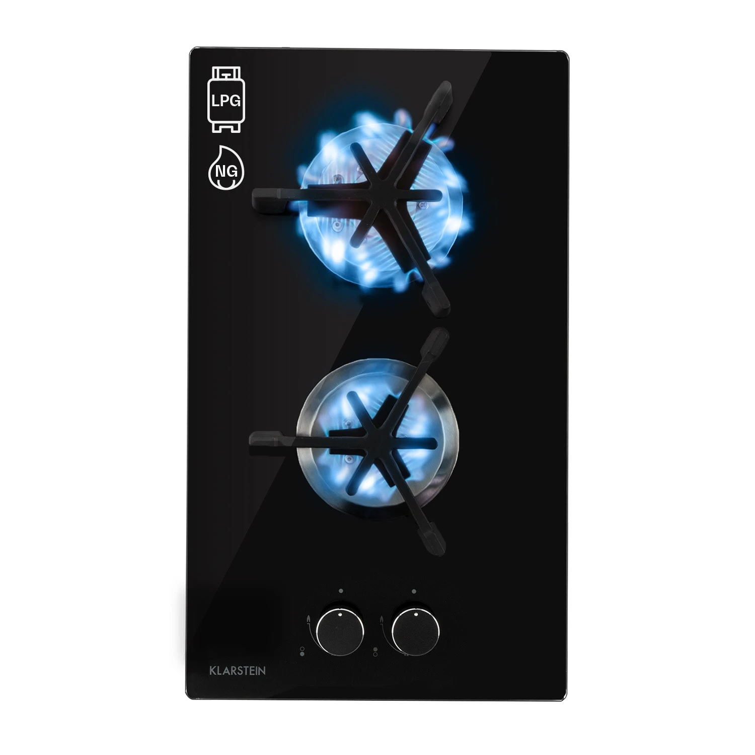 Trifecta Domino Gaskochfeld 2-flammig Triangle-Brenner Glaskeramik