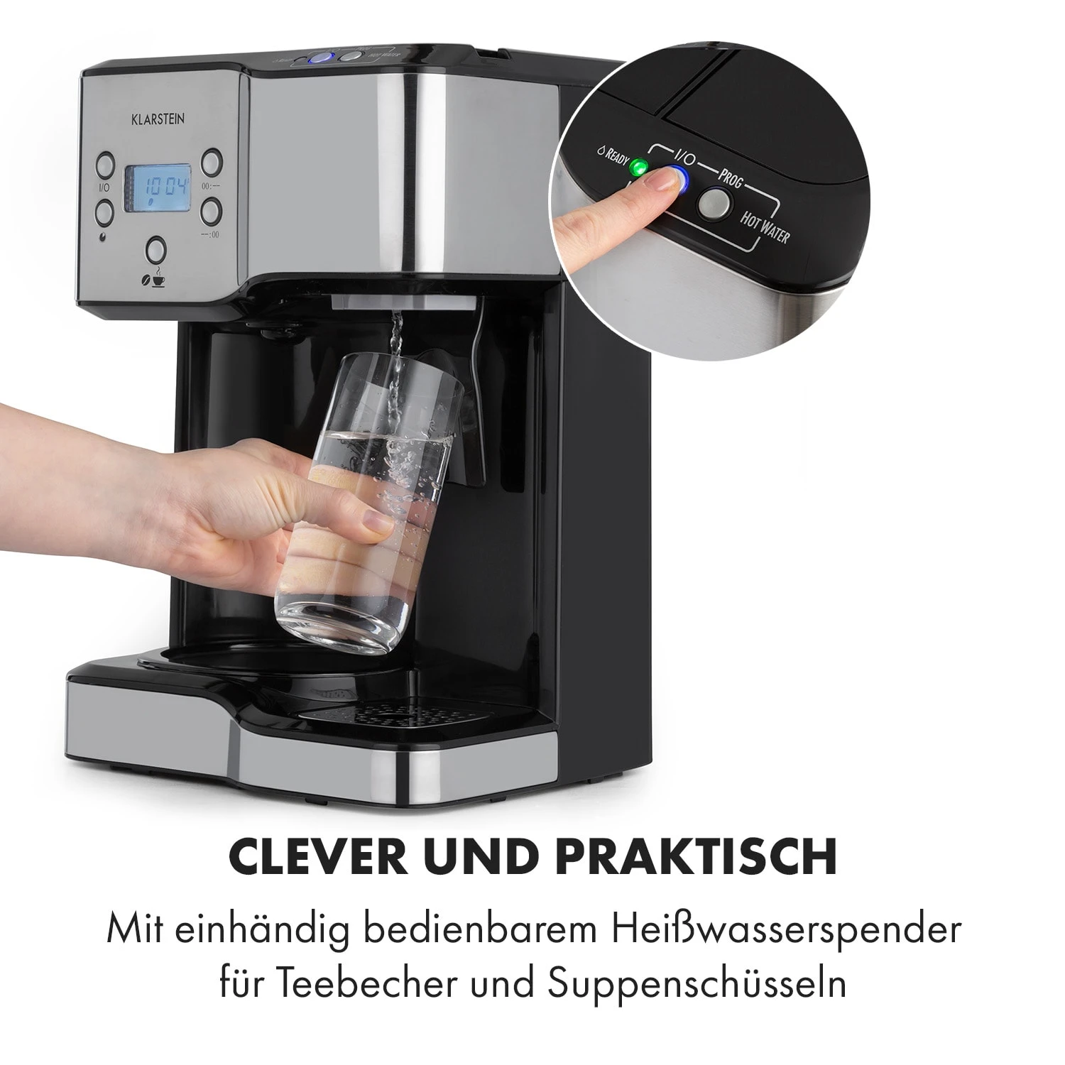Caldetto Kaffeemaschine 1900W Heißwasserspender – Bild 3