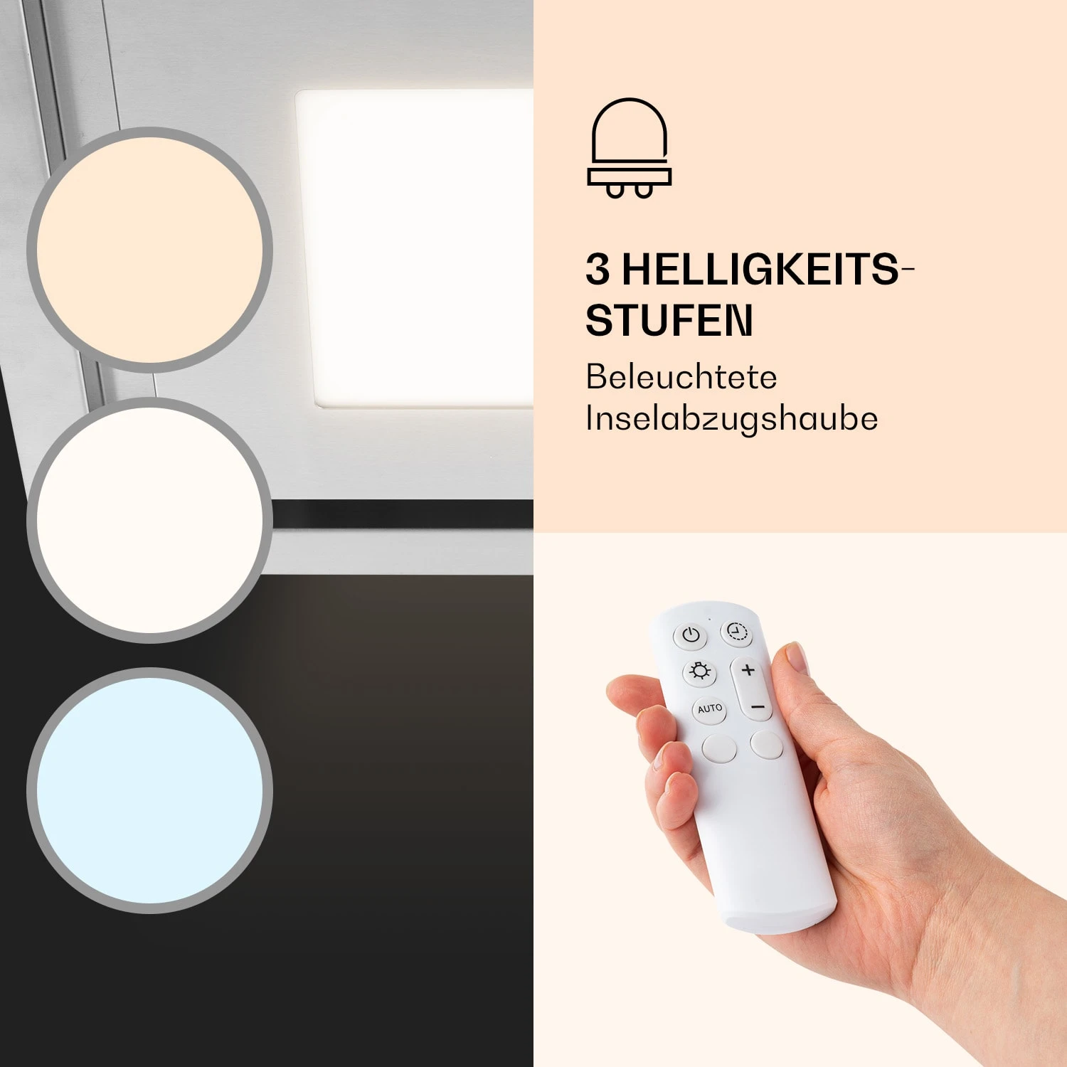 Remy Brilliant Edition Inselhaube 90cm 609 M³/h EEK A LED Glas – Bild 3