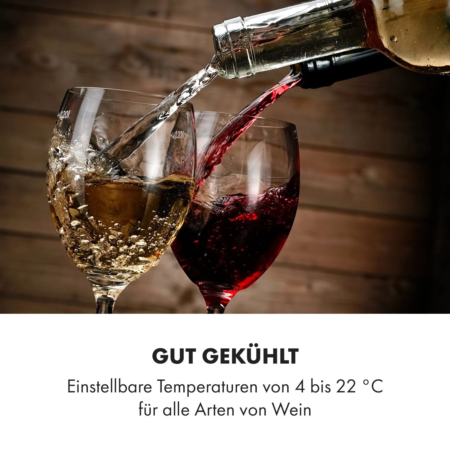 Vinetage 12 Getränkekühler Kühlschrank 48 Liter 4-22°C Retro-Design – Bild 5