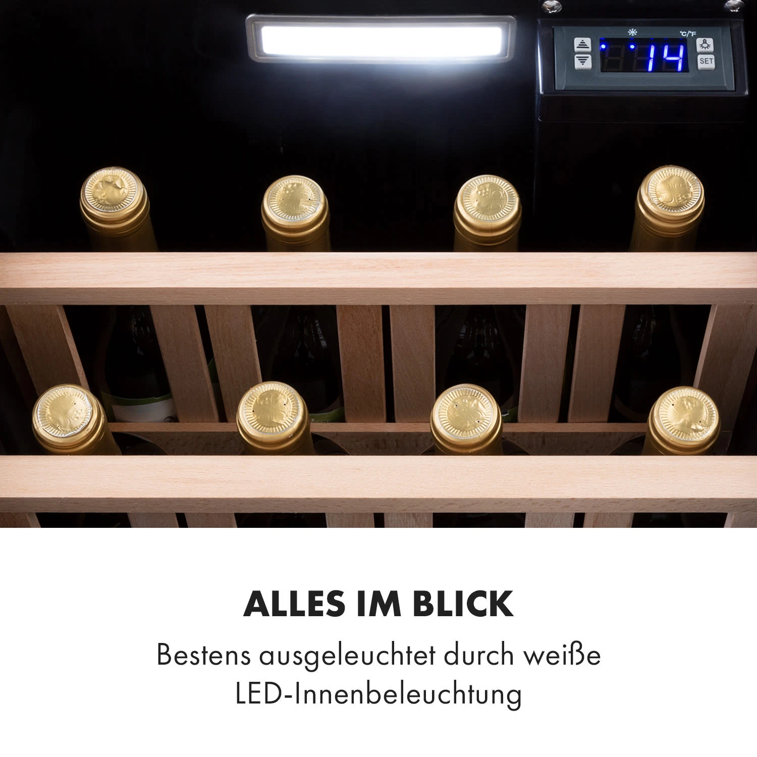 Vinetage 12 Getränkekühler Kühlschrank 48 Liter 4-22°C Retro-Design – Bild 6