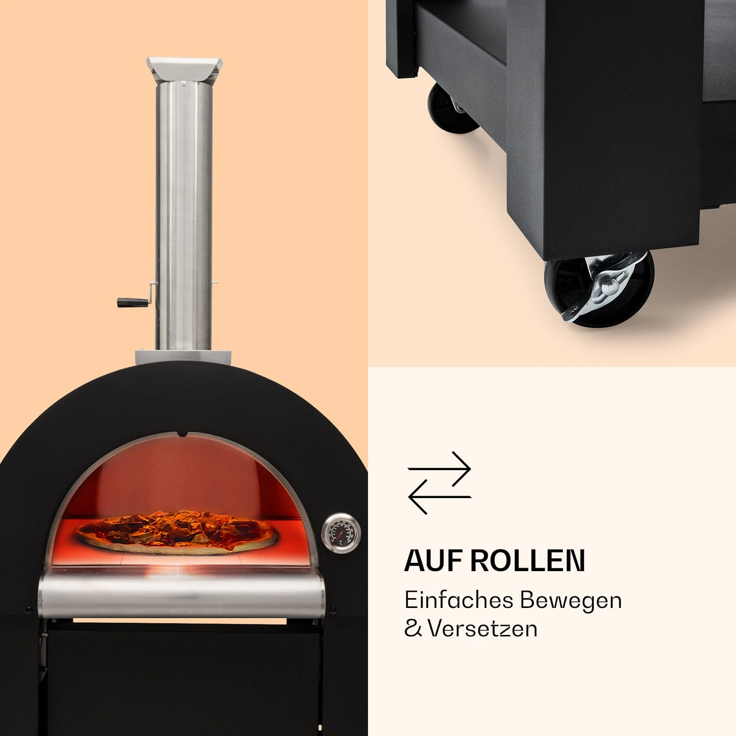 Diavolo Napoletana Pizzaofen Holzofen Rostfreier Edelstahl – Bild 7