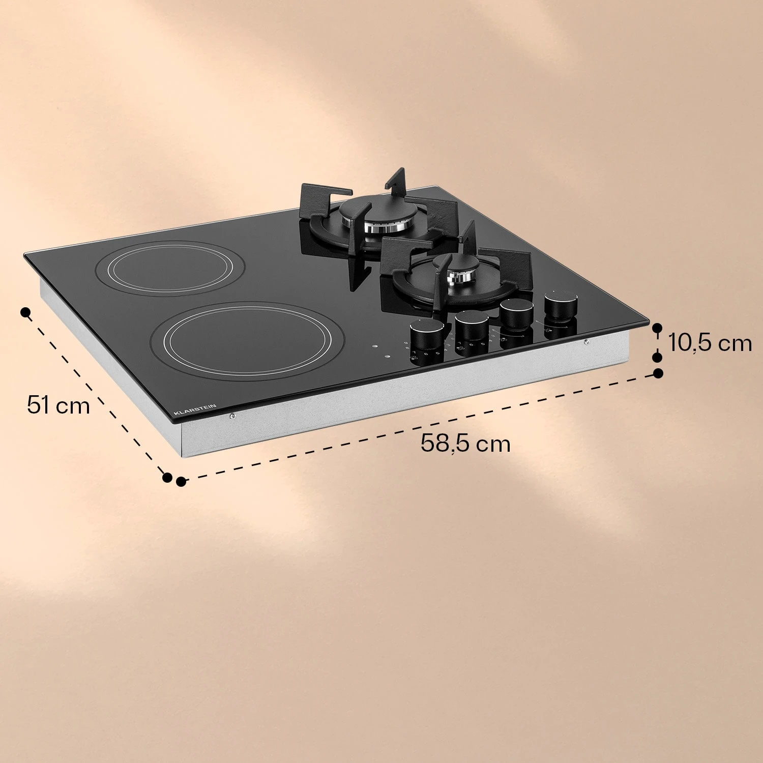 MultiChef 4 Kombi-Gaskochfeld Gas/Glaskeramik 4 Zonen – Bild 9
