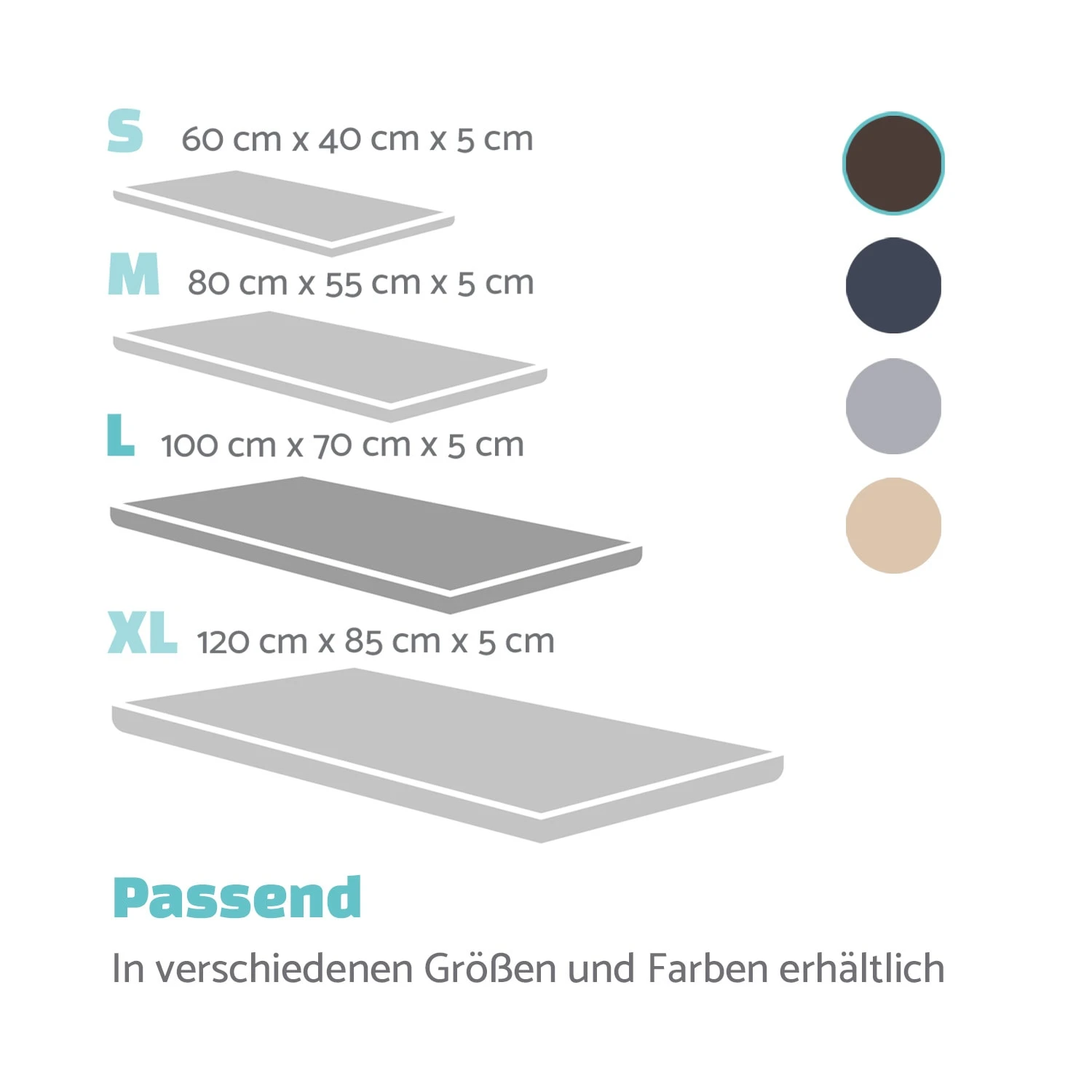 Luna Hundebett Waschbar Orthopädisch Rutschfest Memory-Schaum Größe L – Bild 7