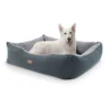 Emma Hundebett Hundekorb | Waschbar | Rutschfest | Atmungsaktiv | Wendematratze | Kissen | Größe L (100 X 30 X 90 Cm)