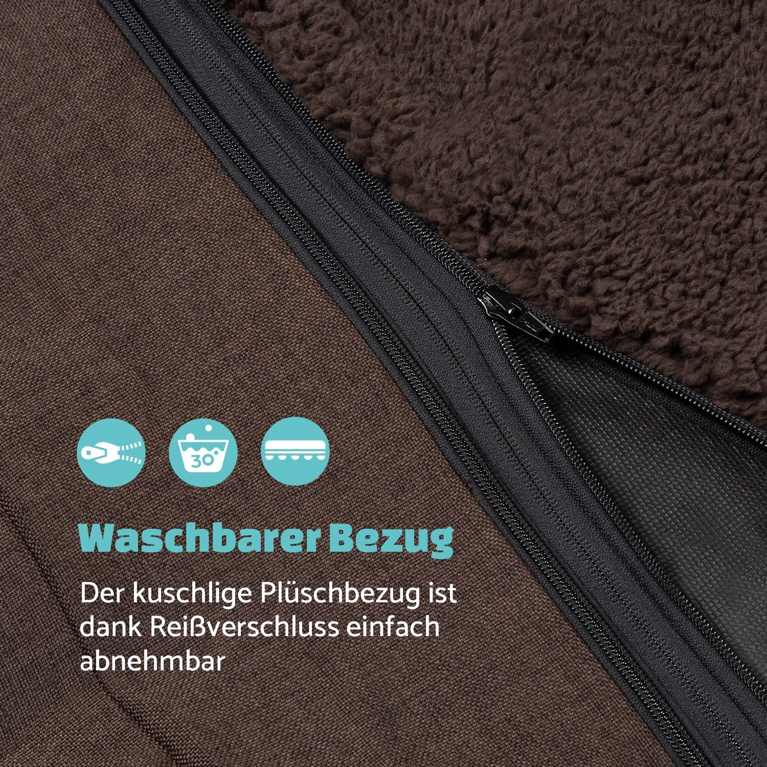 Odin Hundesofa Ersatzbezug | Waschbar | Rutschfest | Atmungsaktiv | Größe M (100 X 12 X 80 Cm) – Bild 2