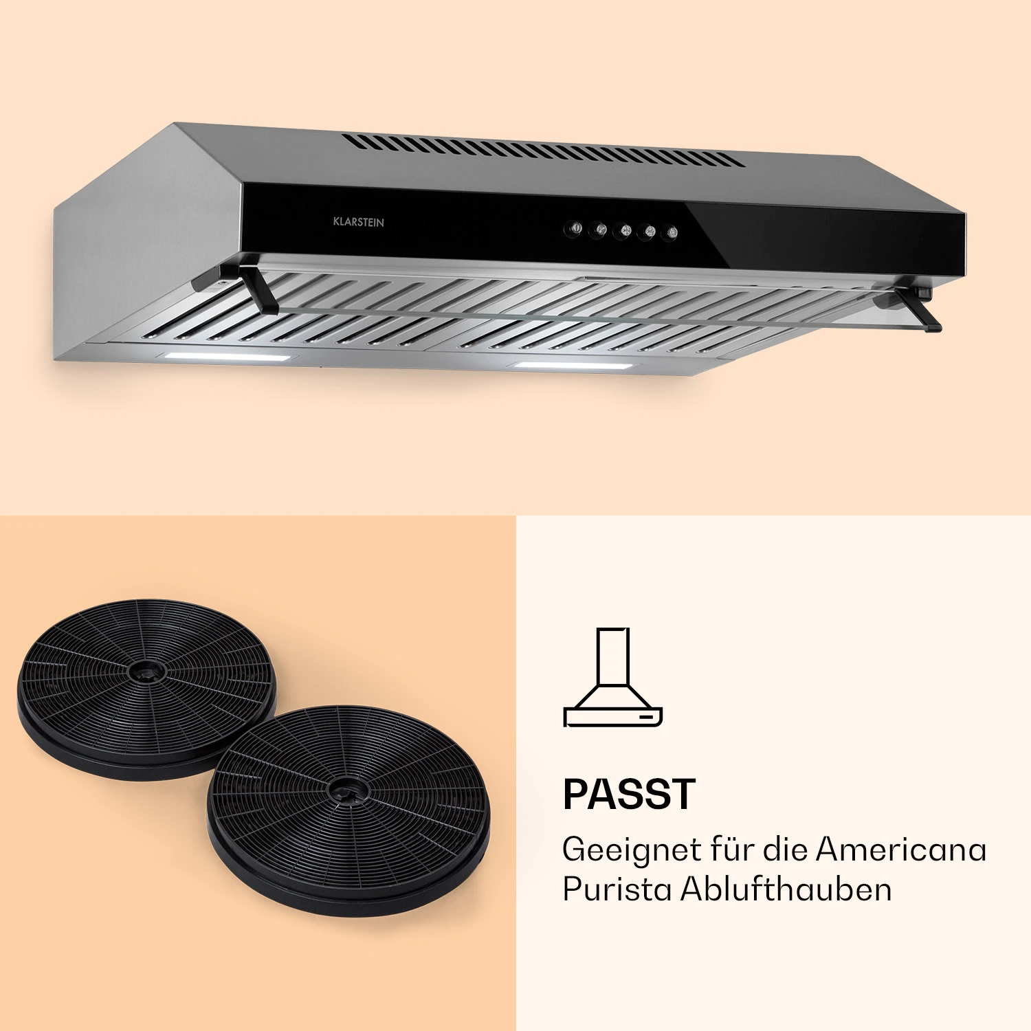 Americana Purista Aktivkohlefilter 2er-Set Zubehör Ersatz 18 X 2 Cm (ØxH) – Bild 2