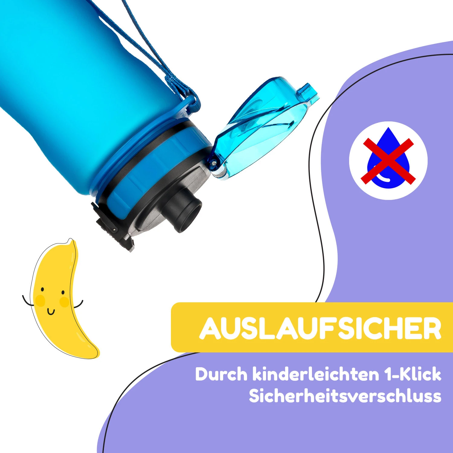 Schmatzfatz Trinkflasche Sportflasche 500 Ml 24 Cm Tritan – Bild 3