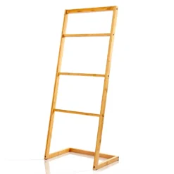 Handtuchhalter 4-fache Handtuchstange 40x98x28 Cm Leiteroptik Bambus