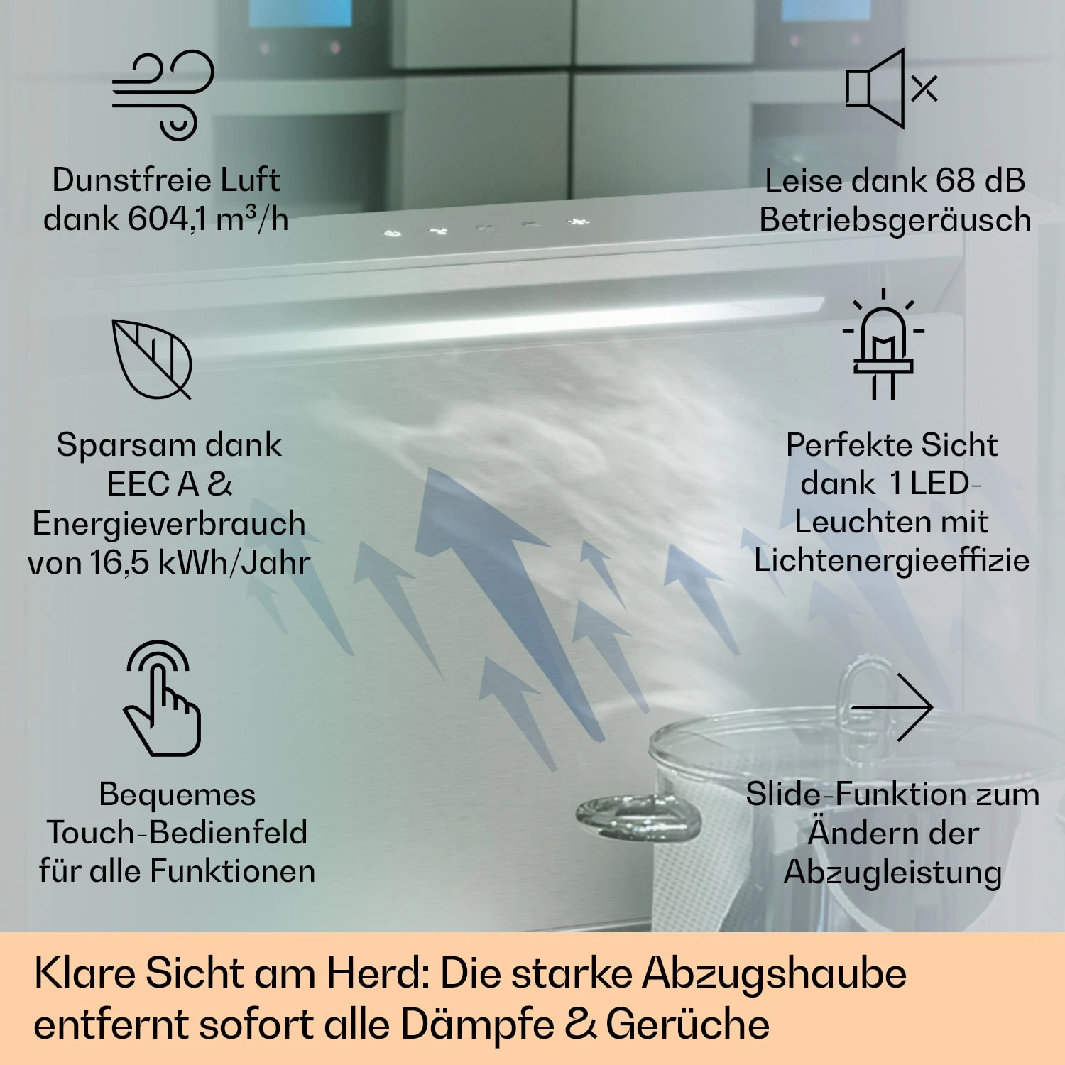 Royal Flush Eco Dunstabzugshaube 60 Cm 576 M³/h A+ – Bild 2